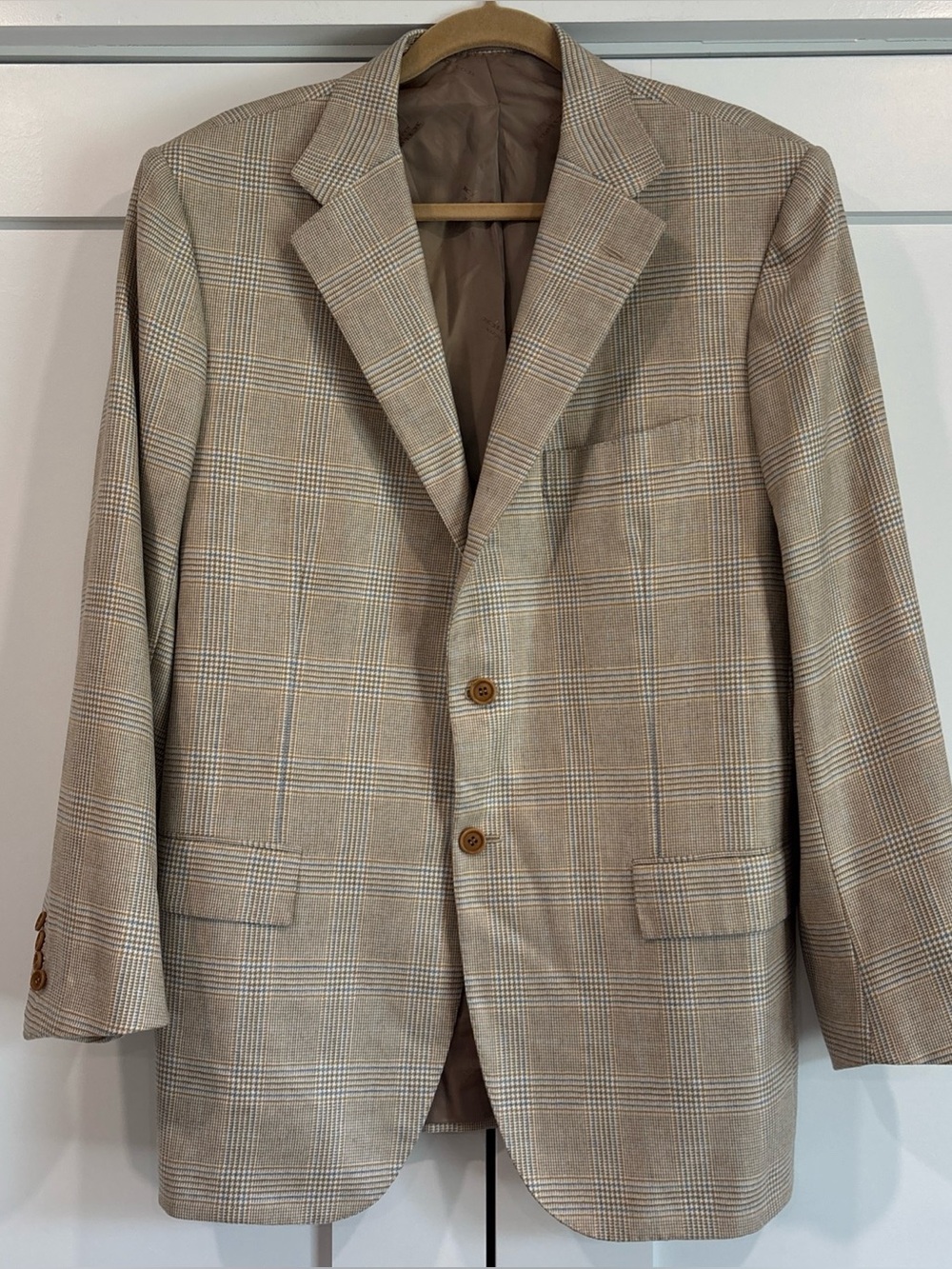 Kiton Napoli Cashmere Micro Houndstooth  Plaid 2-Button Blazer Jacket 52 READ